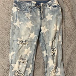 Star ripped jeans